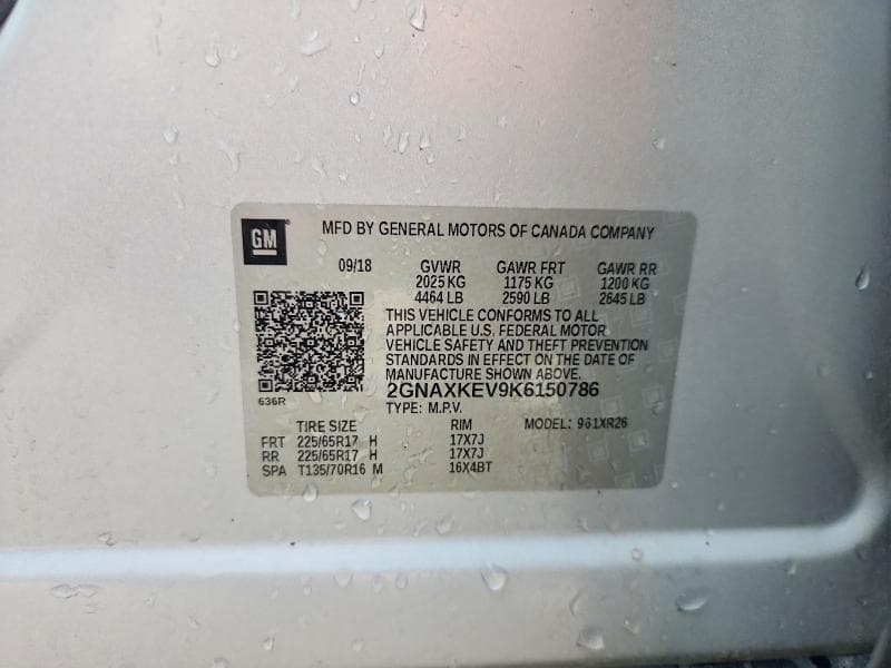 2019 CHEVROLET EQUINOX LT 13
