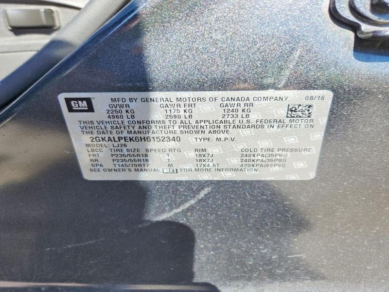 2017 GMC TERRAIN SLT 13