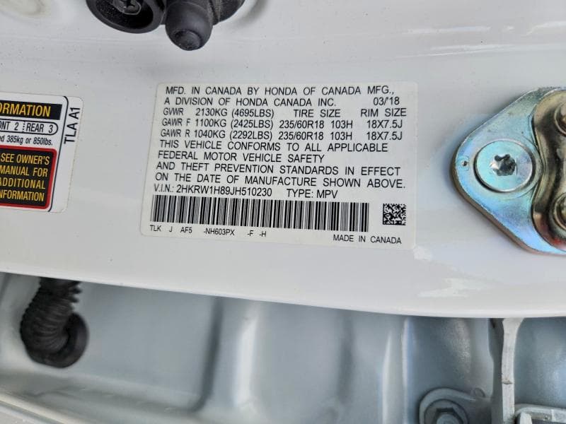 2018 HONDA CR-V EXL 13