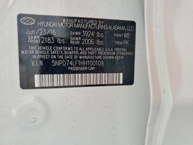 2017 HYUNDAI ELANTRA SE 13