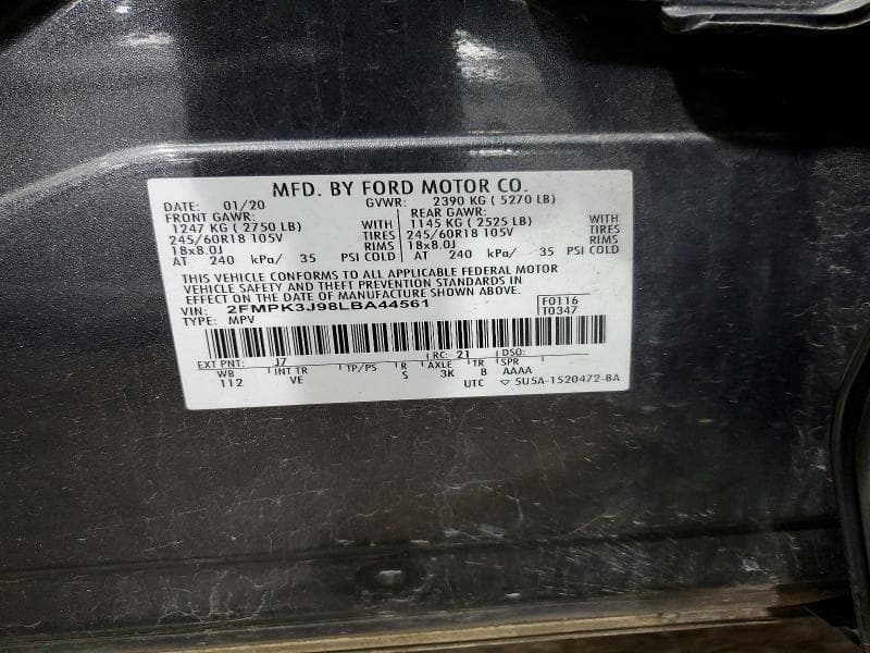 2020 FORD EDGE SEL 14
