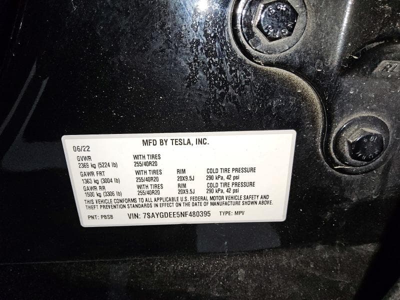 2022 TESLA MODEL Y 14