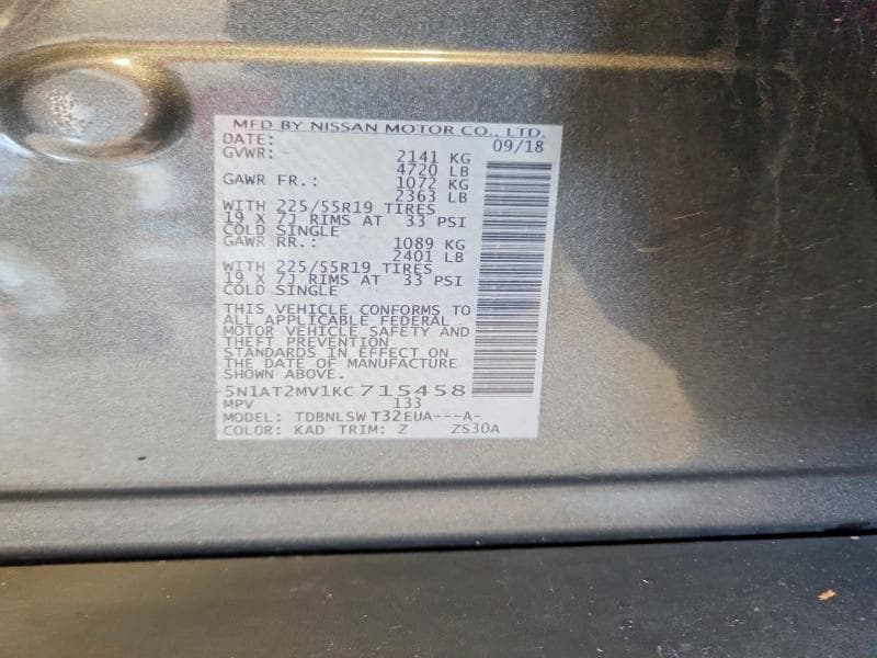 2019 NISSAN ROGUE SL 13