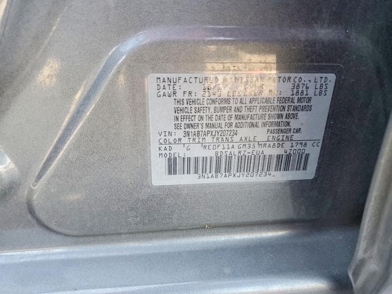 2018 NISSAN SENTRA SR 12