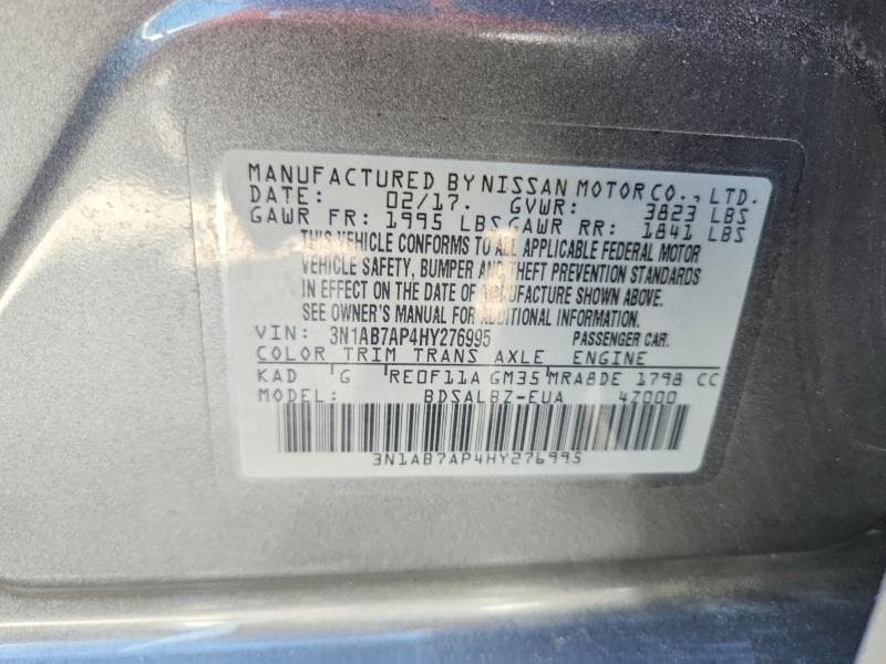 2017 NISSAN SENTRA S 12