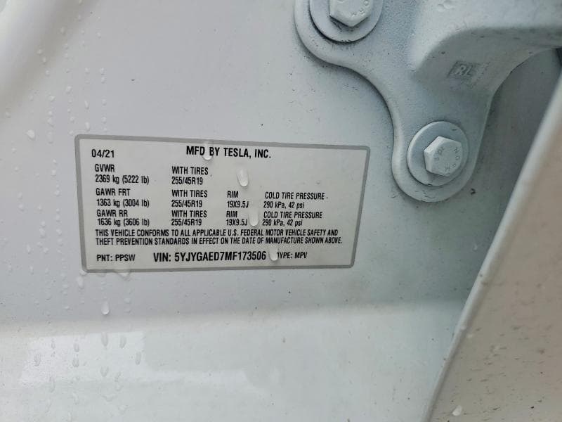 2021 TESLA MODEL Y 13