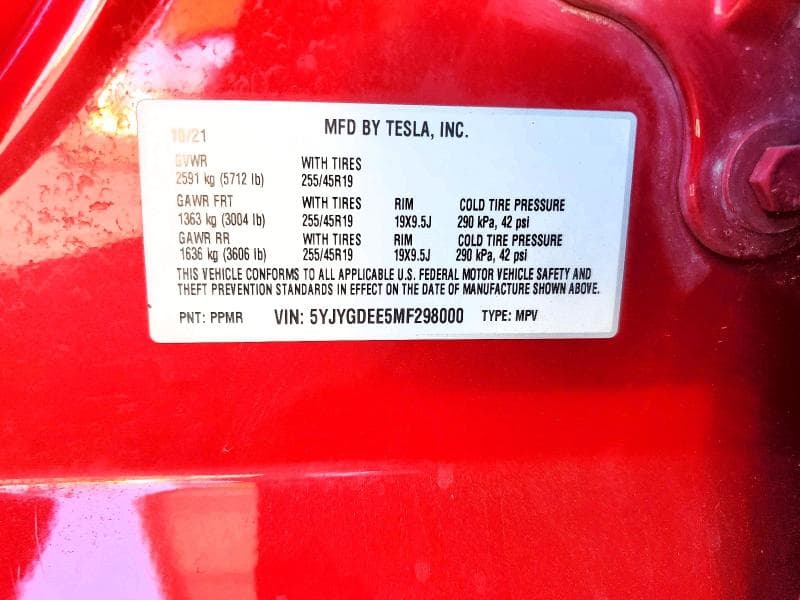 2021 TESLA MODEL Y 13