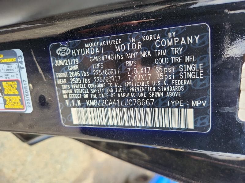 2020 HYUNDAI TUCSON SE 13