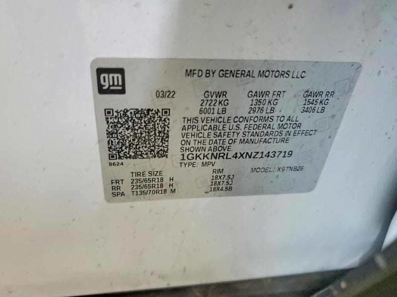 2022 GMC ACADIA SLE 13