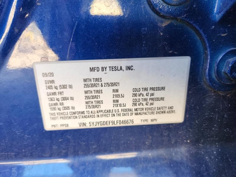 2020 TESLA MODEL Y 12