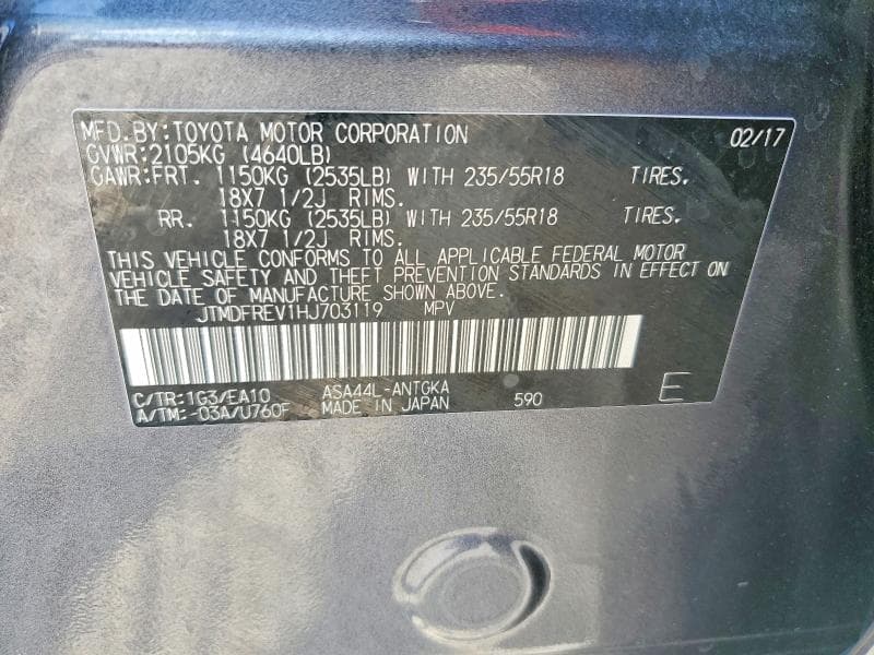 2017 TOYOTA RAV4 LIMITED 13