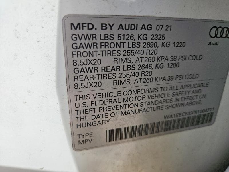 2022 AUDI Q3 PREMIUM PLUS S LINE 45 13