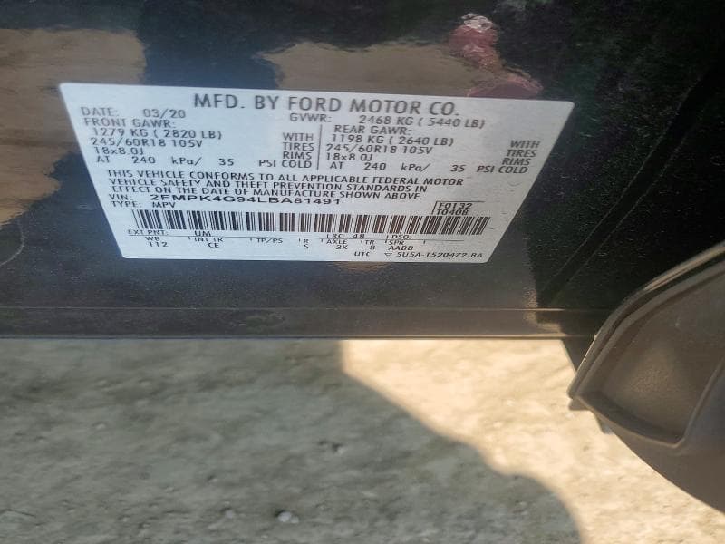 2020 FORD EDGE SE 13