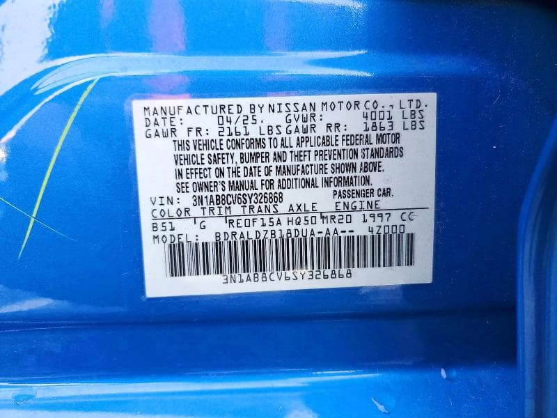 2025 NISSAN SENTRA SV 12