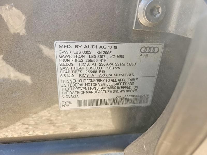 2017 AUDI Q7 PREMIUM PLUS 12