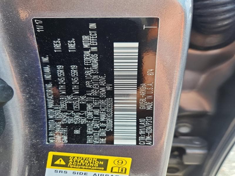 2018 TOYOTA HIGHLANDER HYBRID LIMITED 13