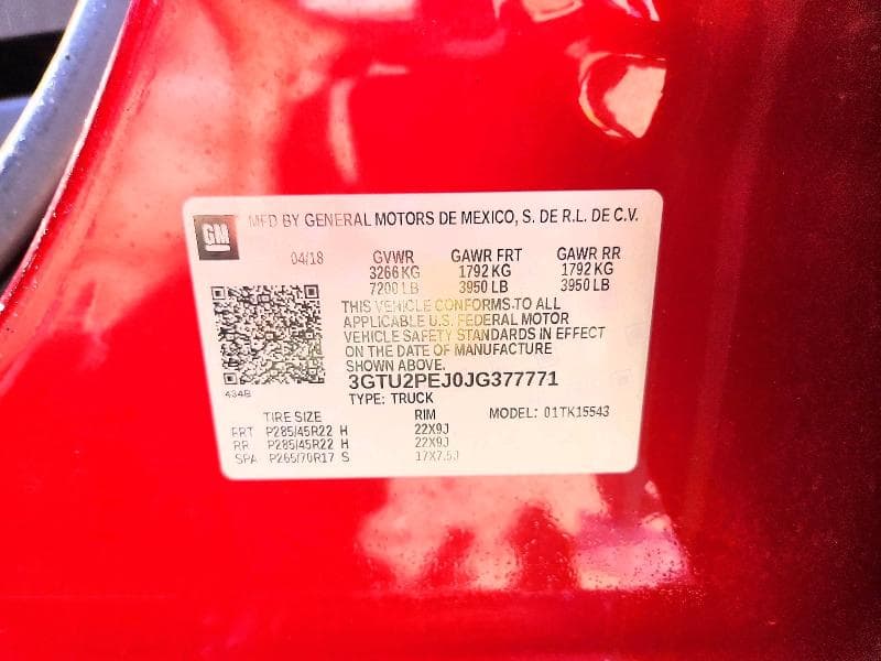 2018 GMC SIERRA K1500 DENALI 12