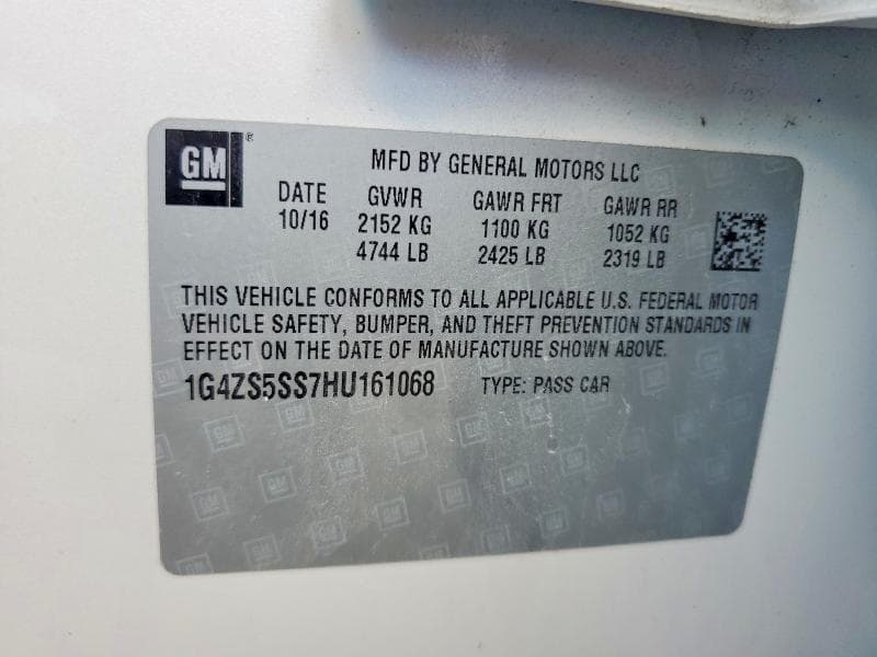 2017 BUICK LACROSSE PREMIUM 12