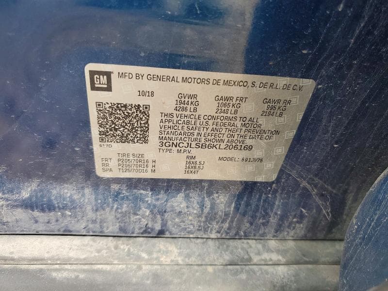 2019 CHEVROLET TRAX 1LT 12