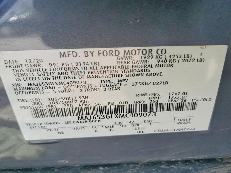 2021 FORD ECOSPORT SE 13
