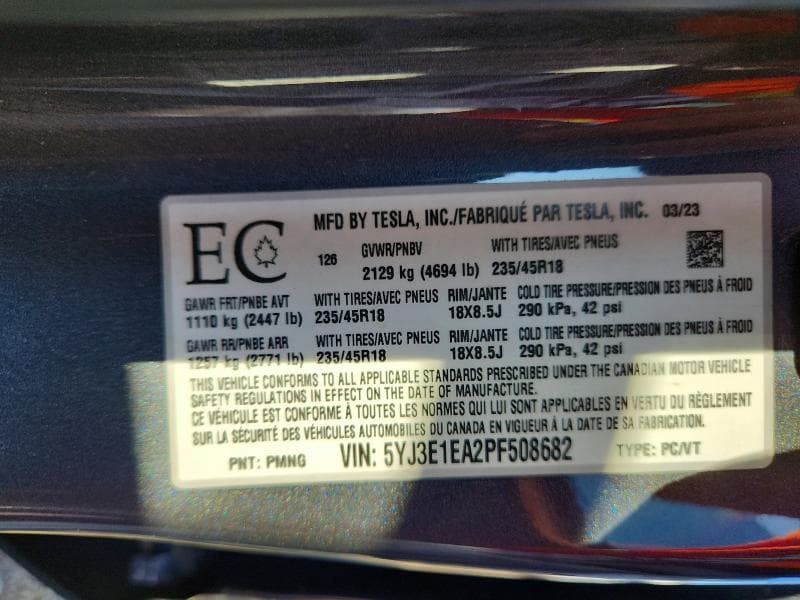 2023 TESLA MODEL 3 12