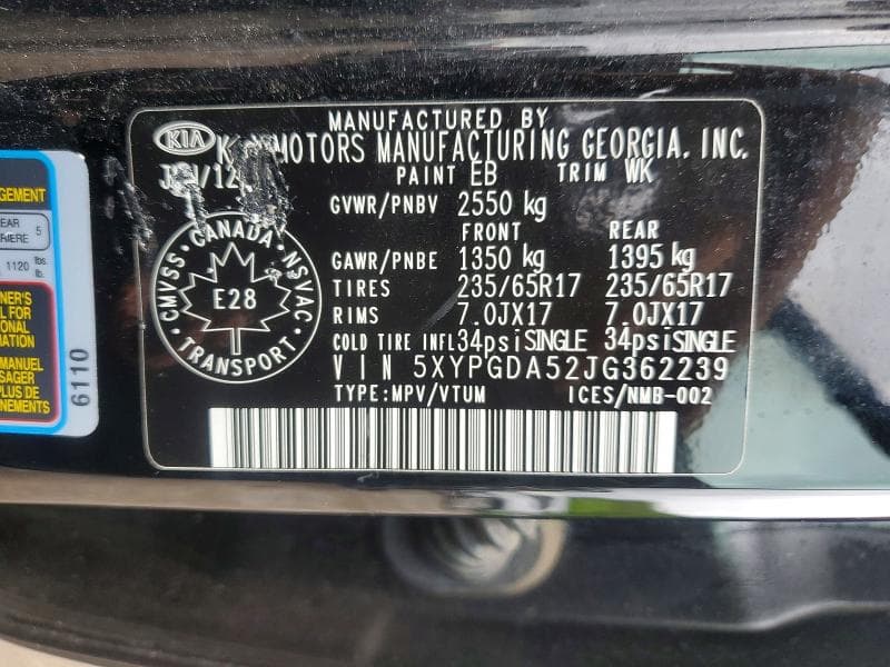 2018 KIA SORENTO LX V6 13