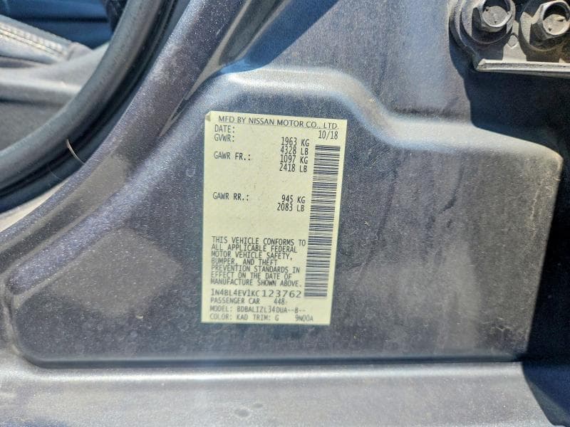 2019 NISSAN ALTIMA SL 12