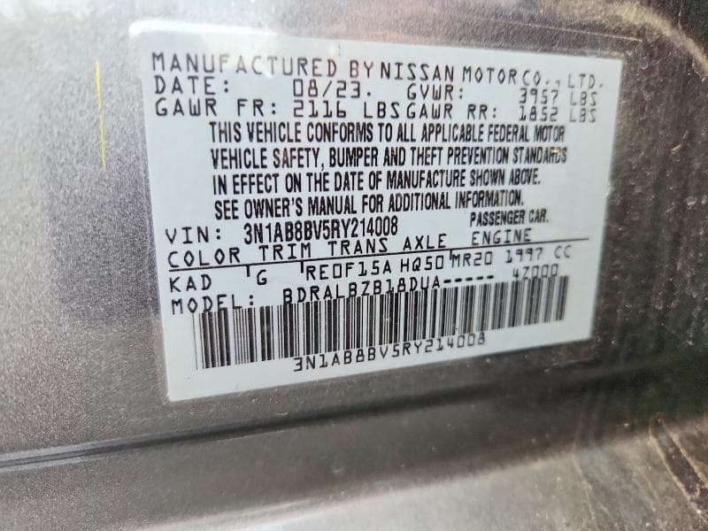 2024 NISSAN SENTRA S 12