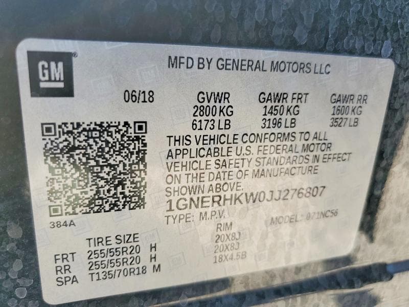 2018 CHEVROLET TRAVERSE LT 13