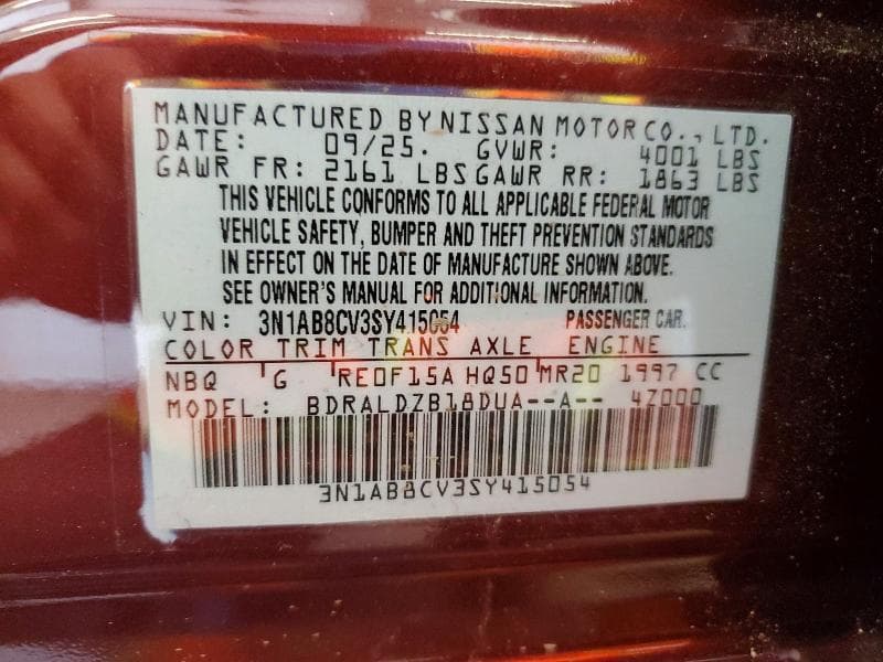 2025 NISSAN SENTRA SV 12