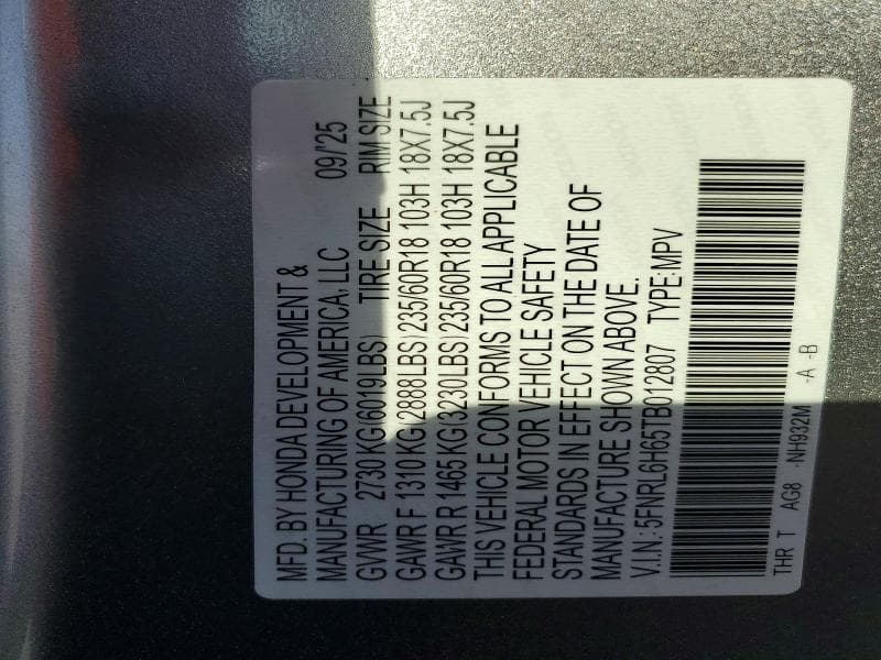2026 HONDA ODYSSEY EXL 14