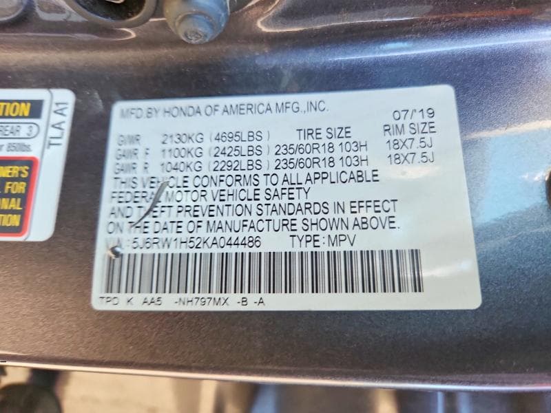 2019 HONDA CR-V EX 13