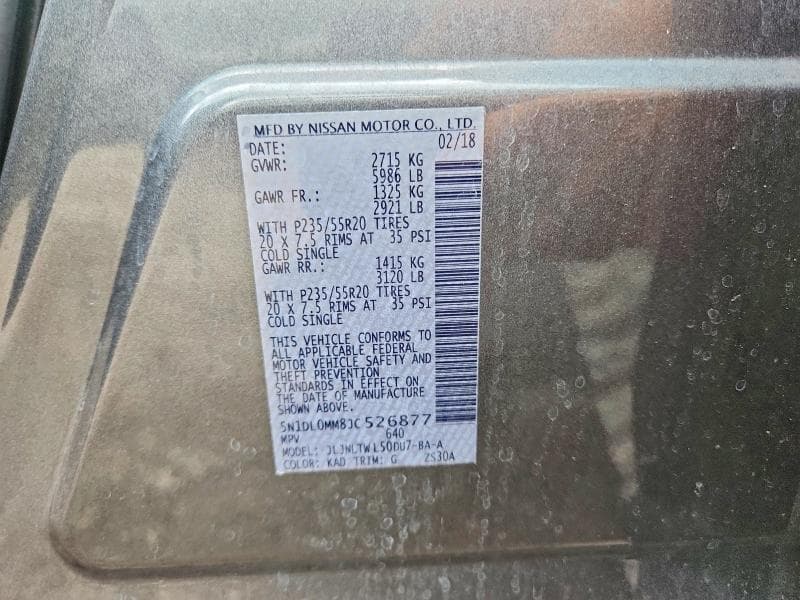 2018 INFINITI QX60 BASE 12