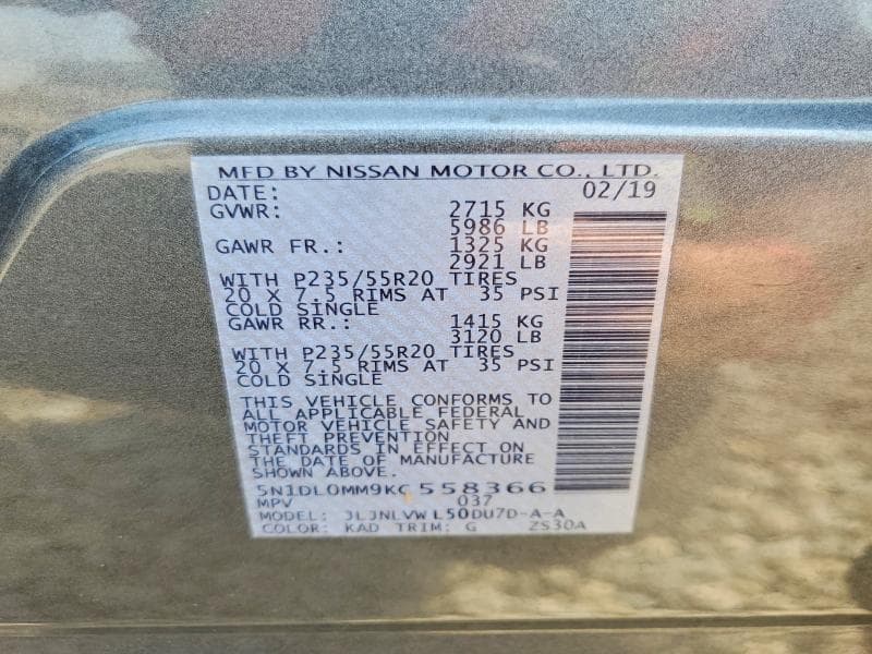 2019 INFINITI QX60 LUXE 13