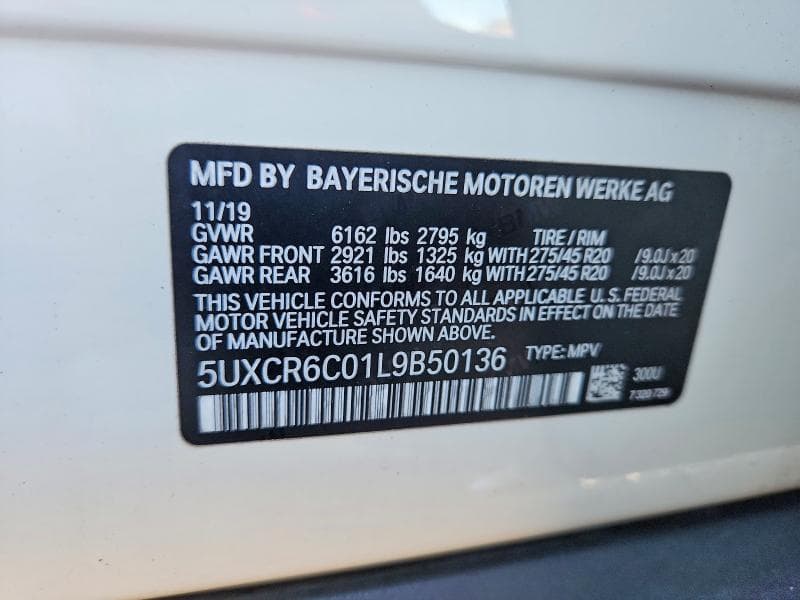 2020 BMW X5 XDRIVE40I 12