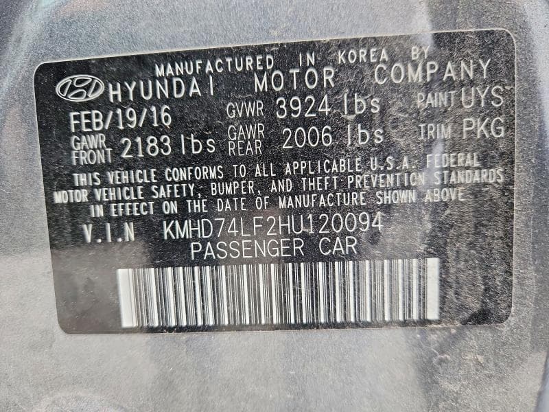 2017 HYUNDAI ELANTRA SE 13