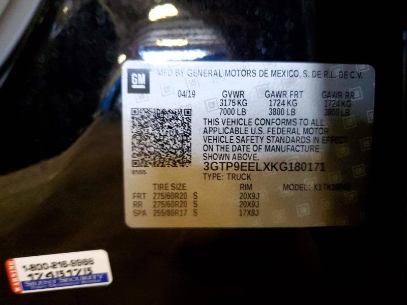 2019 GMC SIERRA K1500 AT4 12