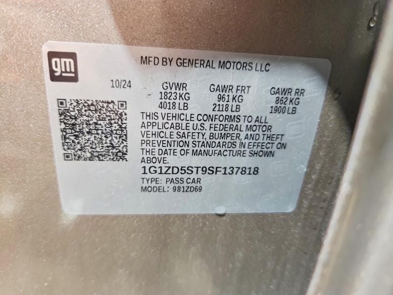 2025 CHEVROLET MALIBU LT 12