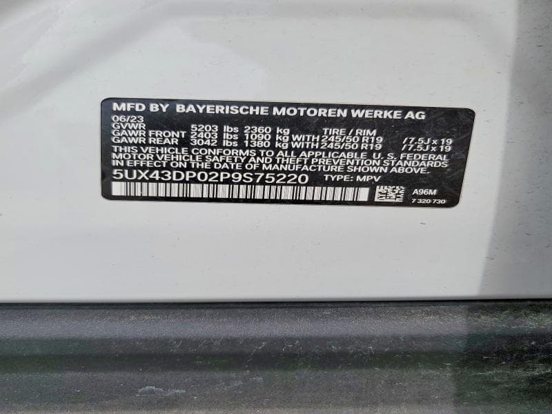 2023 BMW X3 SDRIVE30I 12