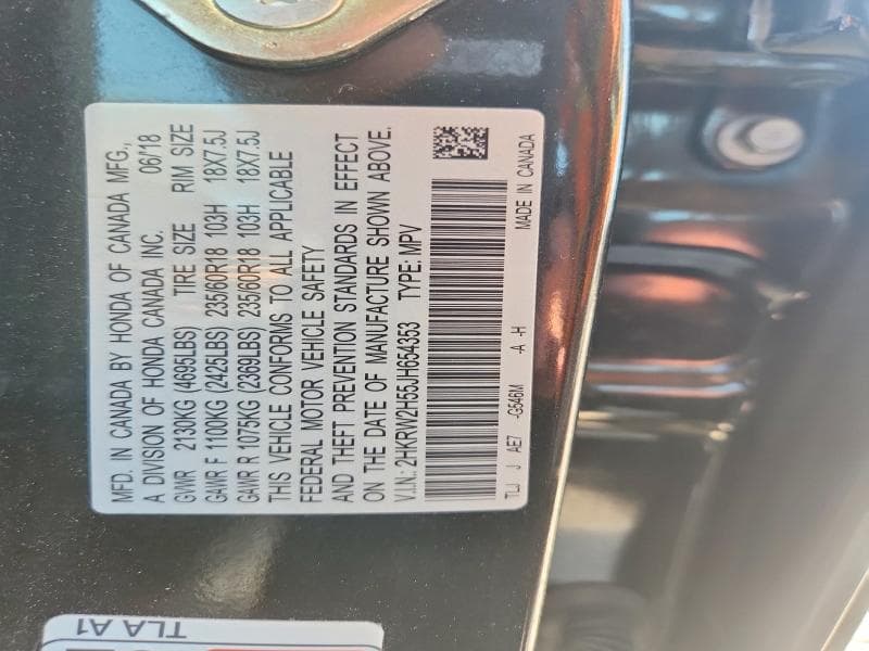 2018 HONDA CR-V EX 12