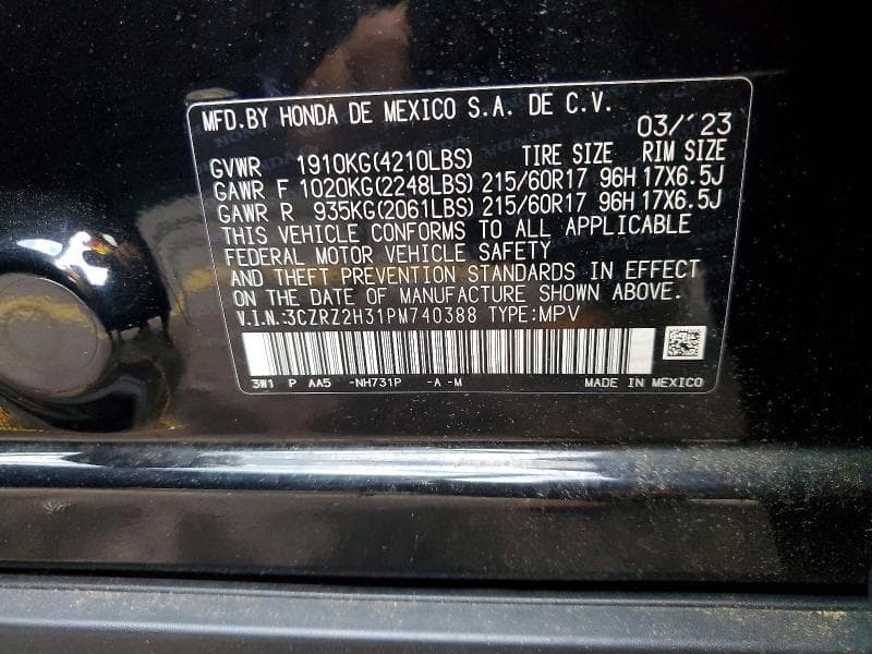 2023 HONDA HR-V LX 13