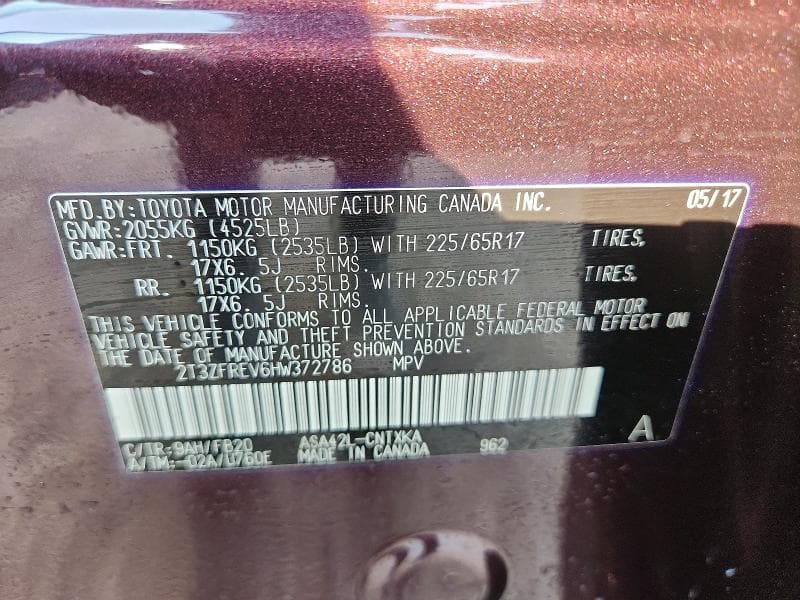 2017 TOYOTA RAV4 LE 14