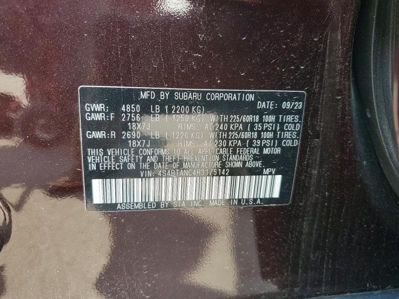 2024 SUBARU OUTBACK LIMITED 14