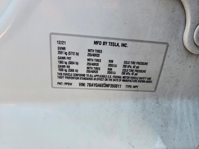 2022 TESLA MODEL Y 14
