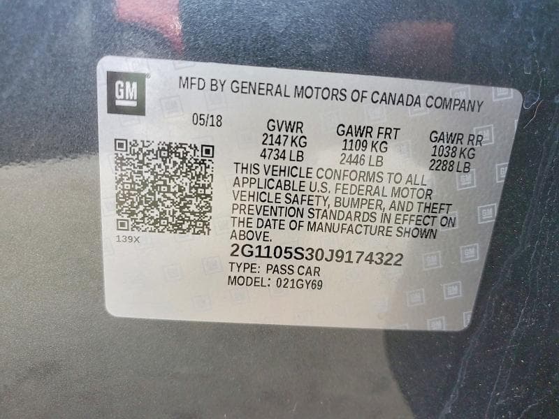 2018 CHEVROLET IMPALA LT 13