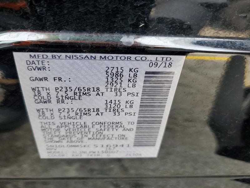 2019 INFINITI QX60 PURE 14