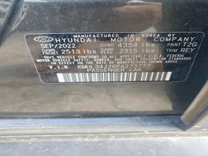 2023 HYUNDAI SONATA LIMITED 12