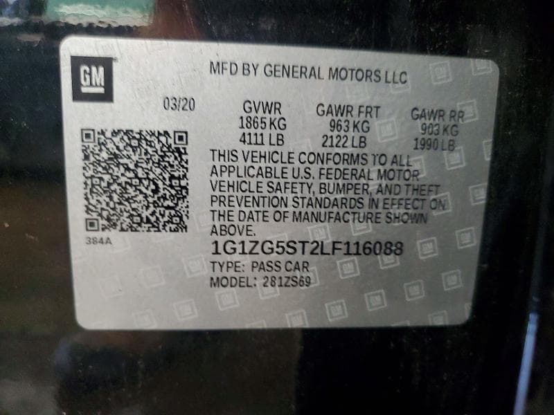 2020 CHEVROLET MALIBU RS 12