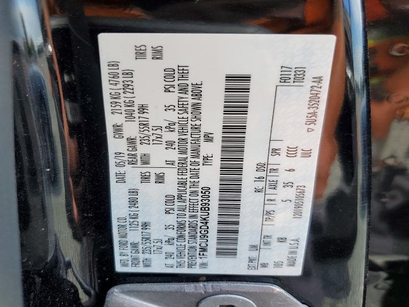 2019 FORD ESCAPE SE 14