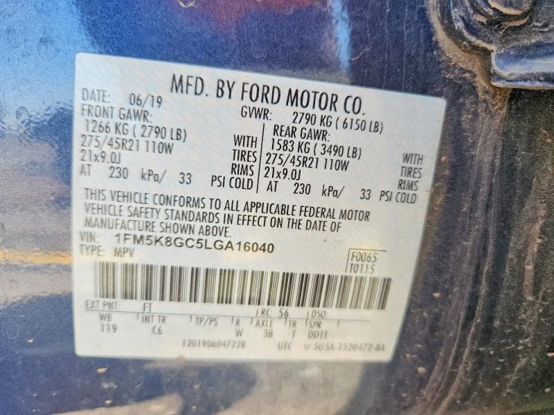 2020 FORD EXPLORER ST 14
